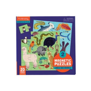 Magnet Puzzle Land und Meer Tiere 20 Stk x 2 von Mudpuppy