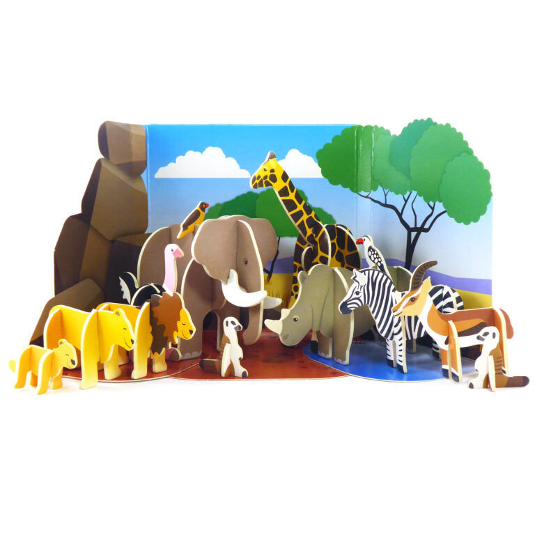 Tiere der Savanne 3D Bau-Spielset Fsc von Playpress Toys