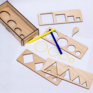 Geometry Stencils “Bigger and Smaller” by Woodlandtoys